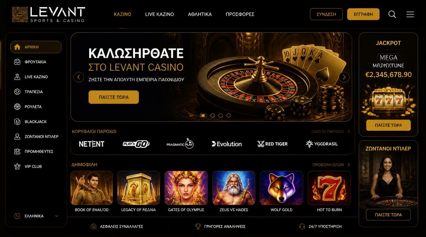 Λογότυποι παρόχων και live dealers